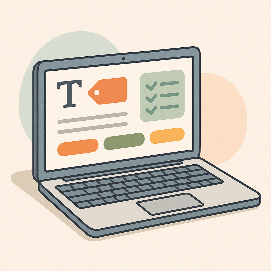 Laptop dashboard with SEO charts and upward trends
